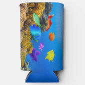 SlipperyJoe's tropische groene blauwpil Seltzer Blikjeskoeler (Voorkant)