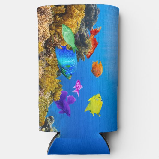 SlipperyJoe's tropische groene blauwpil Seltzer Blikjeskoeler (Voorkant)