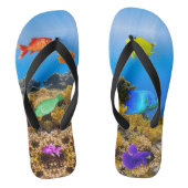 SlipperyJoe's tropische groene blauwpil Teenslippers (Voetbed)