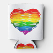 SlipperyJoe's trots gekrabbeld hart vorm tekening Blikjeskoeler (Voorkant)