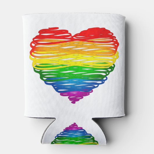 SlipperyJoe's trots gekrabbeld hart vorm tekening Blikjeskoeler (Achterkant)