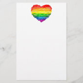 SlipperyJoe's trots gekrabbeld hart vorm tekening Briefpapier (Voorkant)