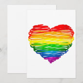 SlipperyJoe's trots gekrabbeld hart vorm tekening Feestdagenkaart (Voorkant / Achterkant)