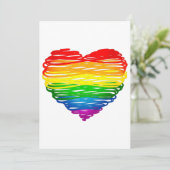 SlipperyJoe's trots gekrabbeld hart vorm tekening Feestdagenkaart (Staand voorkant)