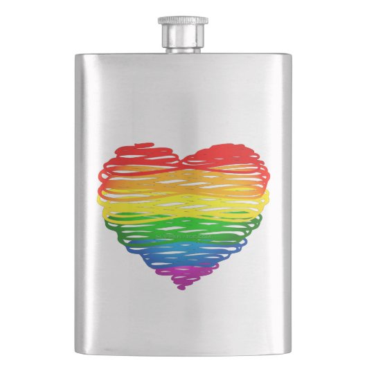 SlipperyJoe's trots gekrabbeld hart vorm tekening Flacon (Voorkant)