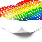 SlipperyJoe's trots gekrabbeld hart vorm tekening Foto Afdruk (Hoek)