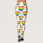 SlipperyJoe's trots gekrabbeld hart vorm tekening Leggings (Achterkant)