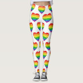 SlipperyJoe's trots gekrabbeld hart vorm tekening Leggings (Voorkant)