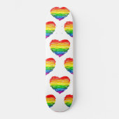 SlipperyJoe's trots gekrabbeld hart vorm tekening Persoonlijk Skateboard (Voorkant)