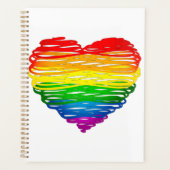 SlipperyJoe's trots gekrabbeld hart vorm tekening Planner (Voorkant)