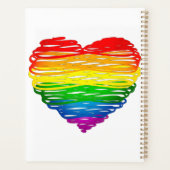 SlipperyJoe's trots gekrabbeld hart vorm tekening Planner (Achterkant)