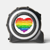 SlipperyJoe's trots gekrabbeld hart vorm tekening Rolmaat (Voorkant)