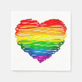 SlipperyJoe's trots gekrabbeld hart vorm tekening Servet (Voorkant)