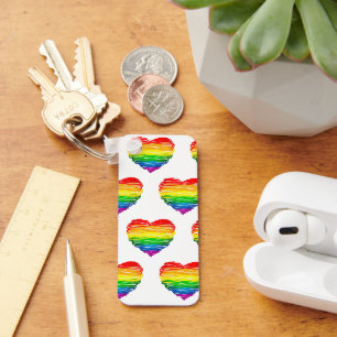 SlipperyJoe's trots gekrabbeld hart vorm tekening Sleutelhanger