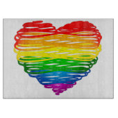 SlipperyJoe's trots gekrabbeld hart vorm tekening Snijplank (Voorkant)