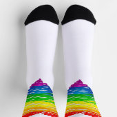 SlipperyJoe's trots gekrabbeld hart vorm tekening Sokken (Top)