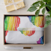 SlipperyJoe's trots gekrabbeld hart vorm tekening Tissuepapier (Geschenk)