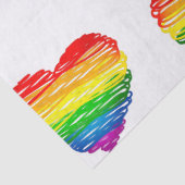 SlipperyJoe's trots gekrabbeld hart vorm tekening Tissuepapier (Detail)