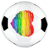 SlipperyJoe's trots gekrabbeld hart vorm tekening Voetbal (Gedraaid)