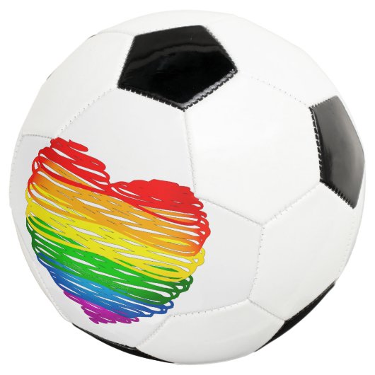 SlipperyJoe's trots gekrabbeld hart vorm tekening Voetbal (Drie kwart)