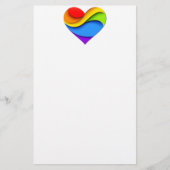 SlipperyJoe's trots hart kromt vorm 3-D drie-d Briefpapier (Voorkant)