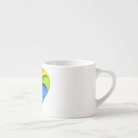 SlipperyJoe's trots hart kromt vorm 3-D drie-d Espresso Kop (Rechts)