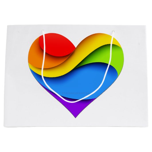 SlipperyJoe's trots hart kromt vorm 3-D drie-d Groot Cadeauzakje (Voorkant)