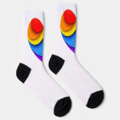 SlipperyJoe's trots hart kromt vorm 3-D drie-d Sokken (Rechts)