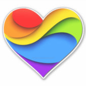 SlipperyJoe's trots hart kromt vorm 3-D drie-d Sticker (Voorkant)