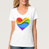 SlipperyJoe's trots hart kromt vorm 3-D drie-d T-shirt (Voorkant)