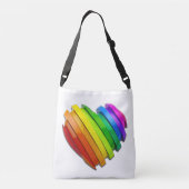 SlipperyJoe's trots hartvorm meerdere horizontaal Crossbody Tas (Achterkant)