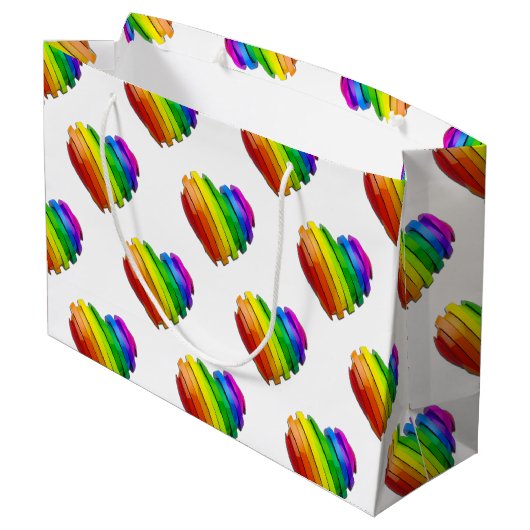 SlipperyJoe's trots hartvorm meerdere horizontaal Groot Cadeauzakje (Achterkant Gekanteld)