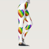 SlipperyJoe's trots hartvorm meerdere horizontaal Leggings (Rechts)