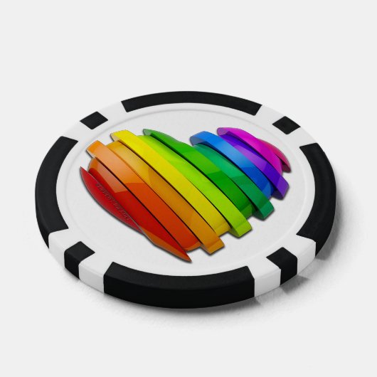 SlipperyJoe's trots hartvorm meerdere horizontaal Poker Chips (Enkel)