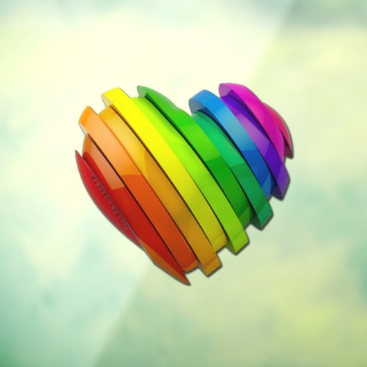 SlipperyJoe's trots hartvorm meerdere horizontaal Raamsticker (Vel 3)