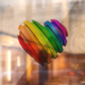 SlipperyJoe's trots hartvorm meerdere horizontaal Raamsticker (Vel 2)