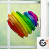 SlipperyJoe's trots hartvorm meerdere horizontaal Raamsticker (Huis)