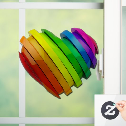 SlipperyJoe's trots hartvorm meerdere horizontaal Raamsticker (Huis)