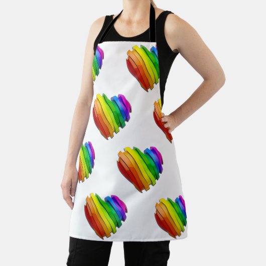 SlipperyJoe's trots hartvorm meerdere horizontaal Schort (Insitu)