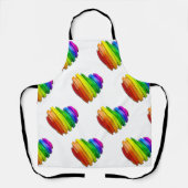 SlipperyJoe's trots hartvorm meerdere horizontaal Schort (Voorkant)