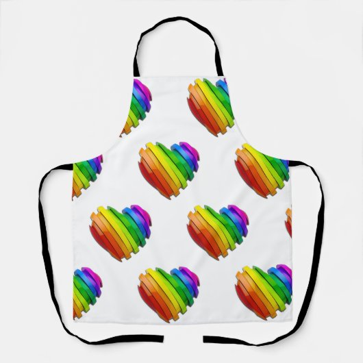 SlipperyJoe's trots hartvorm meerdere horizontaal Schort (Voorkant)