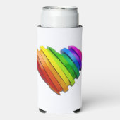 SlipperyJoe's trots hartvorm meerdere horizontaal Seltzer Blikjeskoeler (Seltzer Achterkant)