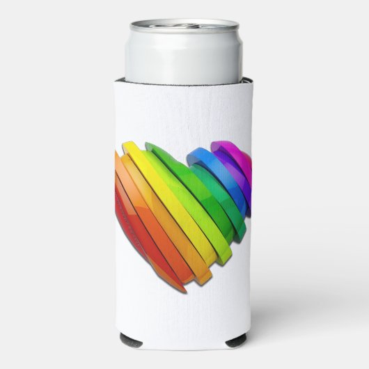 SlipperyJoe's trots hartvorm meerdere horizontaal Seltzer Blikjeskoeler (Seltzer Achterkant)