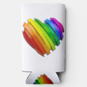 SlipperyJoe's trots hartvorm meerdere horizontaal Seltzer Blikjeskoeler (Achterkant)