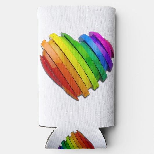 SlipperyJoe's trots hartvorm meerdere horizontaal Seltzer Blikjeskoeler (Achterkant)