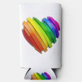 SlipperyJoe's trots hartvorm meerdere horizontaal Seltzer Blikjeskoeler (Voorkant)