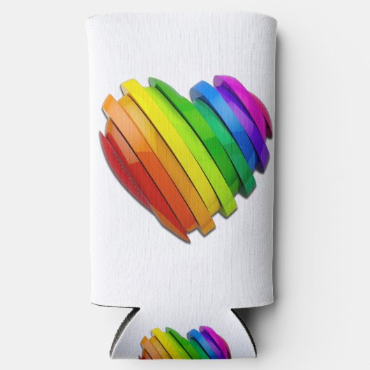 SlipperyJoe's trots hartvorm meerdere horizontaal Seltzer Blikjeskoeler (Voorkant)