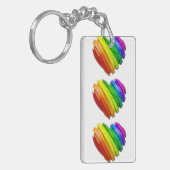 SlipperyJoe's trots hartvorm meerdere horizontaal Sleutelhanger (Voorkant Links)