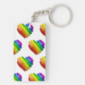 SlipperyJoe's trots hartvorm meerdere horizontaal Sleutelhanger (achterkant)