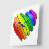 SlipperyJoe's trots hartvorm meerdere horizontaal Vierkante Klok (Hoek)